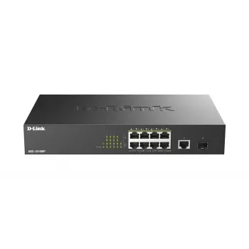 Switch de rede D-Link DGS-1010MP/E Unmanaged L2 Gigabit Ethernet (10/100/1000) Power over Ethernet (PoE) 1U preto