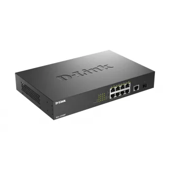 Switch de rede D-Link DGS-1010MP/E Unmanaged L2 Gigabit Ethernet (10/100/1000) Power over Ethernet (PoE) 1U preto