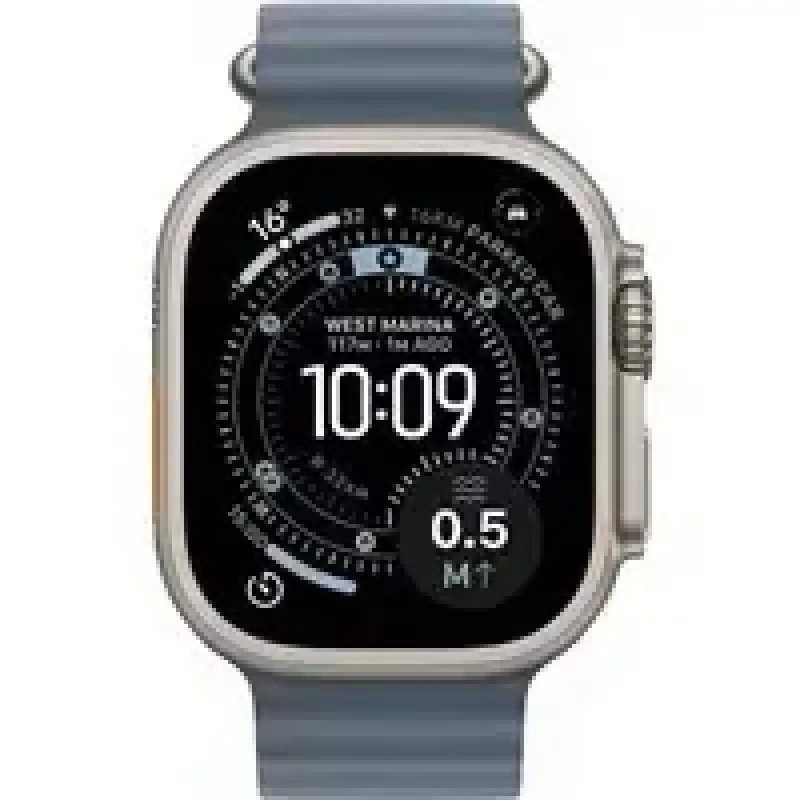 Smartwatch Apple Watch Ultra 3 GPS + Cellular 49mm caixa de titânio natural com bracelete Ocean Anchor Blue