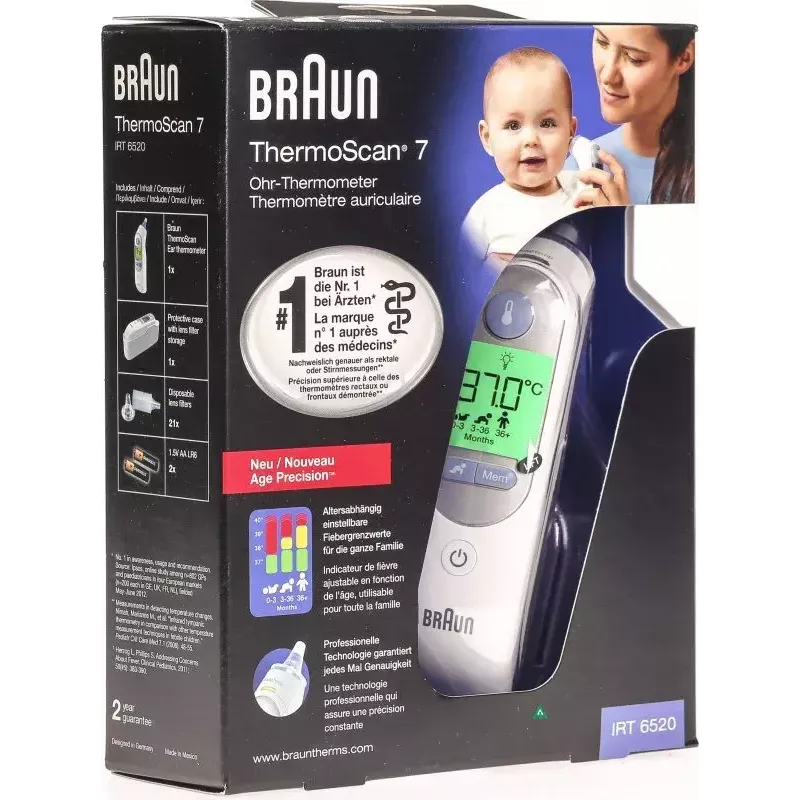 Termómetro de ouvido Braun ThermoScan 7 IRT6520 branco