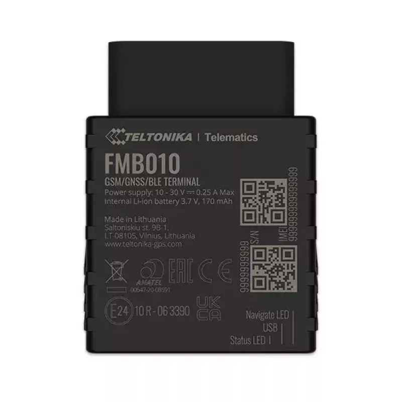 Rastreador para automóvel Teltonika FMB010 Preto