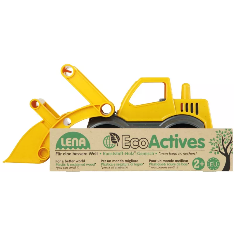 Lena EcoActives Earth Mover, Trator, 2 ano(s), Plástico, Madeira, Preto, Cinzento, Amarelo