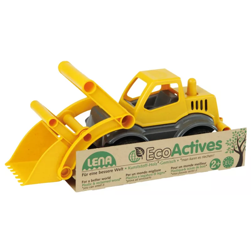 Lena EcoActives Earth Mover, Trator, 2 ano(s), Plástico, Madeira, Preto, Cinzento, Amarelo