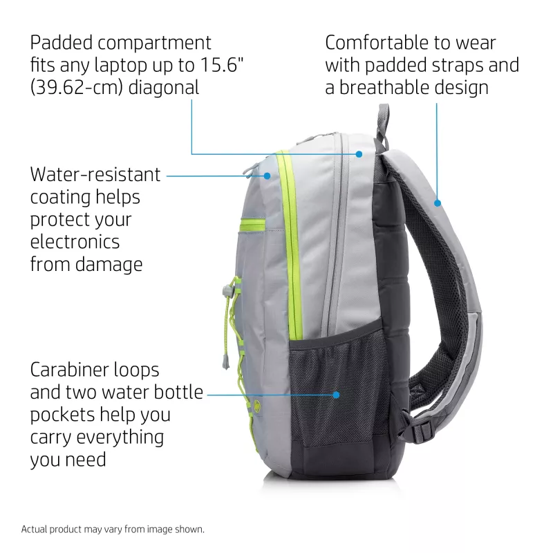 Mochila HP 39,62 cm (15,6 polegadas) Active Backpack Cinzento/Amarelo néon