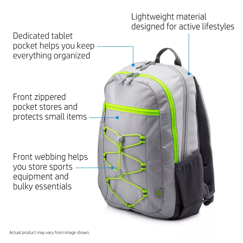 Mochila HP 39,62 cm (15,6 polegadas) Active Backpack Cinzento/Amarelo néon
