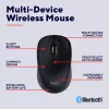 Rato Trust Yvi+ Universal Ambidestro RF Wireless + Bluetooth Ótico 1600 DPI