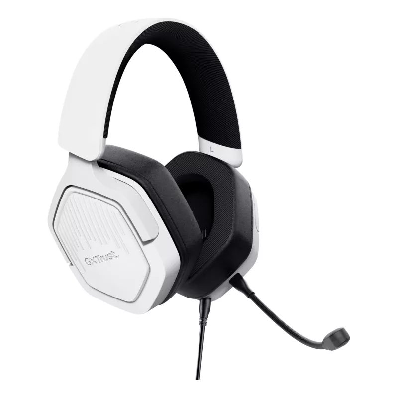 Headset Trust GXT492W Carus Com fios Arco de cabeça Gaming Branco
