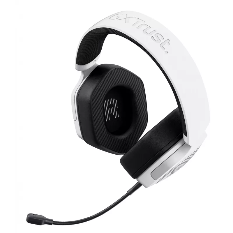 Headset Trust GXT492W Carus Com fios Arco de cabeça Gaming Branco