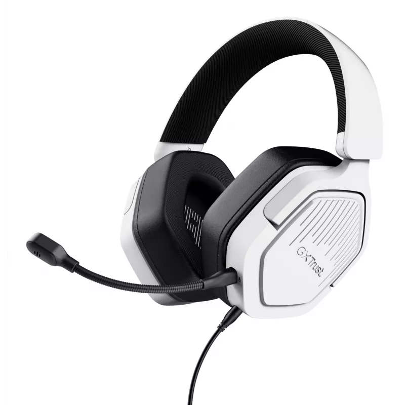 Headset Trust GXT492W Carus Com fios Arco de cabeça Gaming Branco