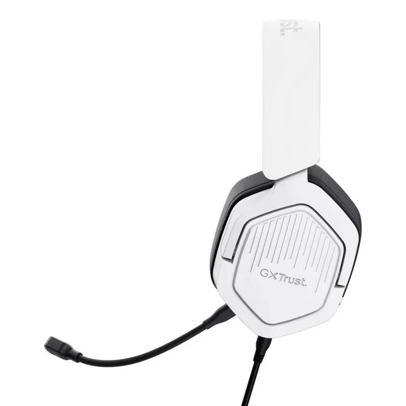 Headset Trust GXT492W Carus Com fios Arco de cabeça Gaming Branco