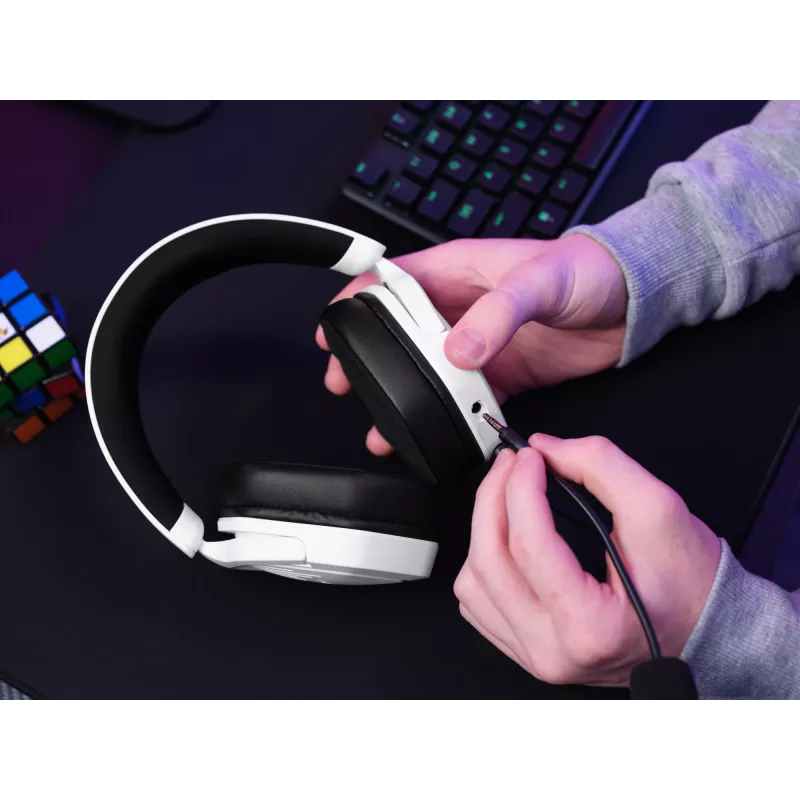Headset Trust GXT492W Carus Com fios Arco de cabeça Gaming Branco