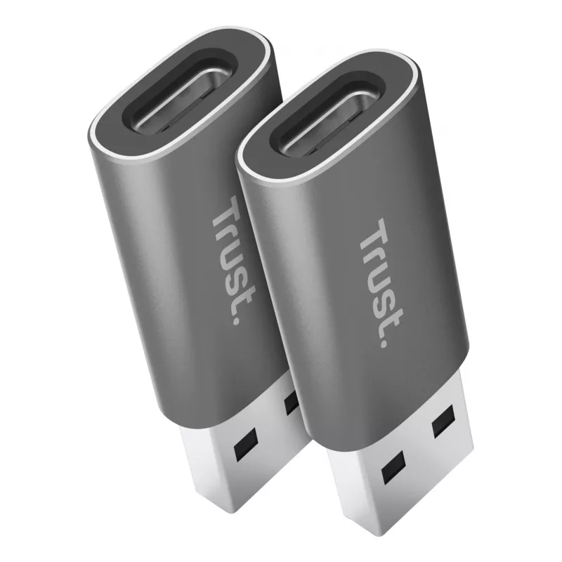 Trust Calyx USB Type-C USB Type-A Cinzento Conexão 1 USB Type-C Conexão 2 USB Type-A