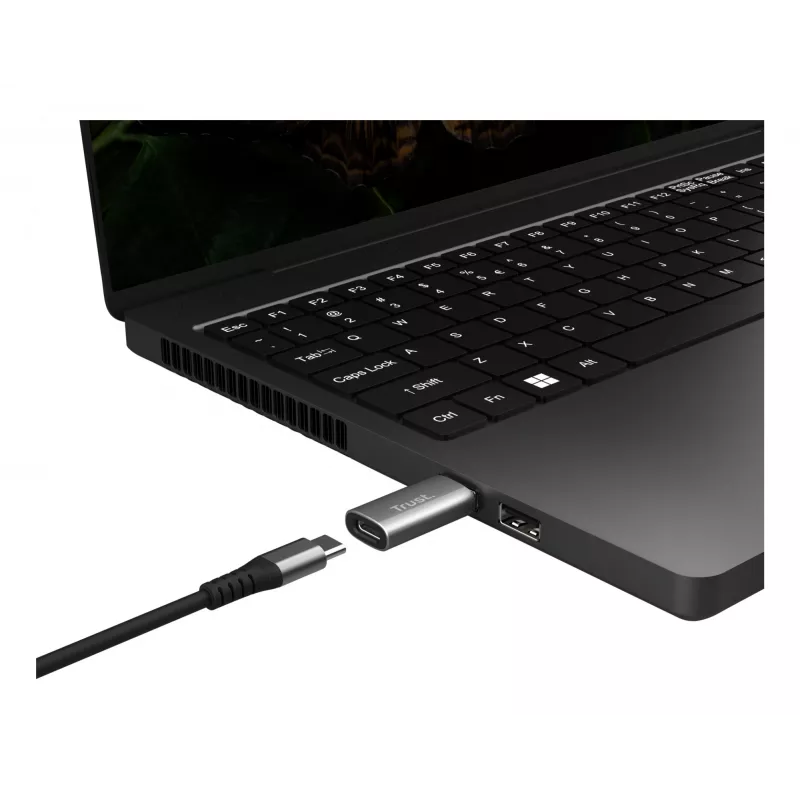 Trust Calyx USB Type-C USB Type-A Cinzento Conexão 1 USB Type-C Conexão 2 USB Type-A