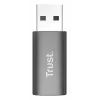 Trust Calyx USB Type-C USB Type-A Cinzento Conexão 1 USB Type-C Conexão 2 USB Type-A
