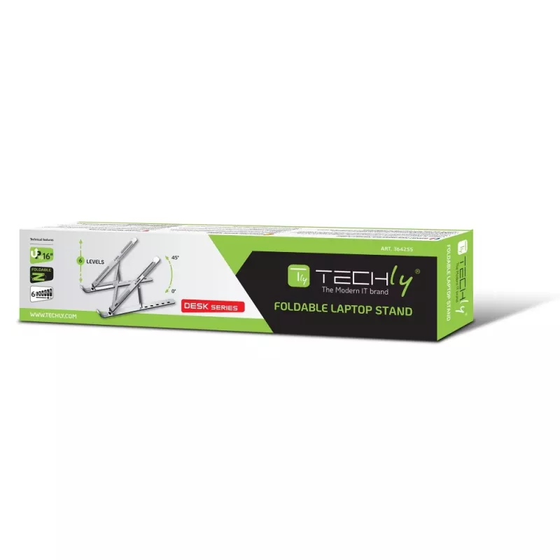 Techly ICA-TBL 134TY suporte para portátil/tablet, dobrável, ângulo de inclinação ajustável