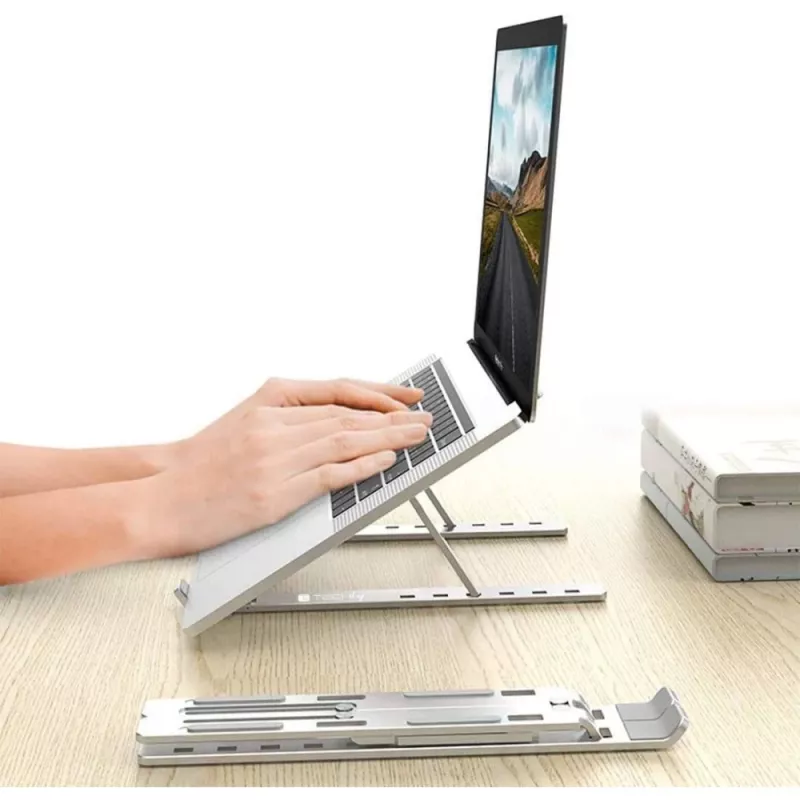 Techly ICA-TBL 134TY suporte para portátil/tablet, dobrável, ângulo de inclinação ajustável