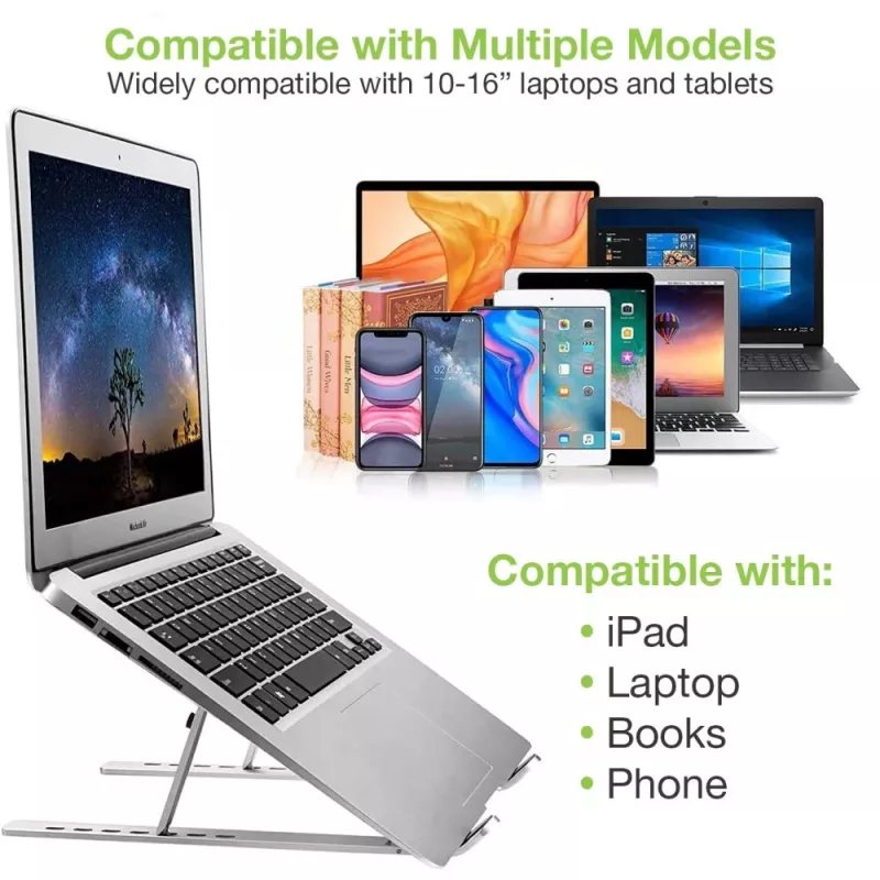 Techly ICA-TBL 134TY suporte para portátil/tablet, dobrável, ângulo de inclinação ajustável