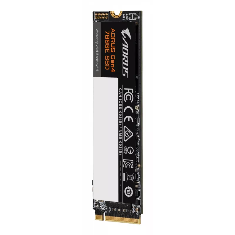 SSD Interno M.2 NVMe GIGABYTE AORUS Gen4 7000E 1 TB — 7100 MB/s leitura, 6100 MB/s escrita, M.2 2280