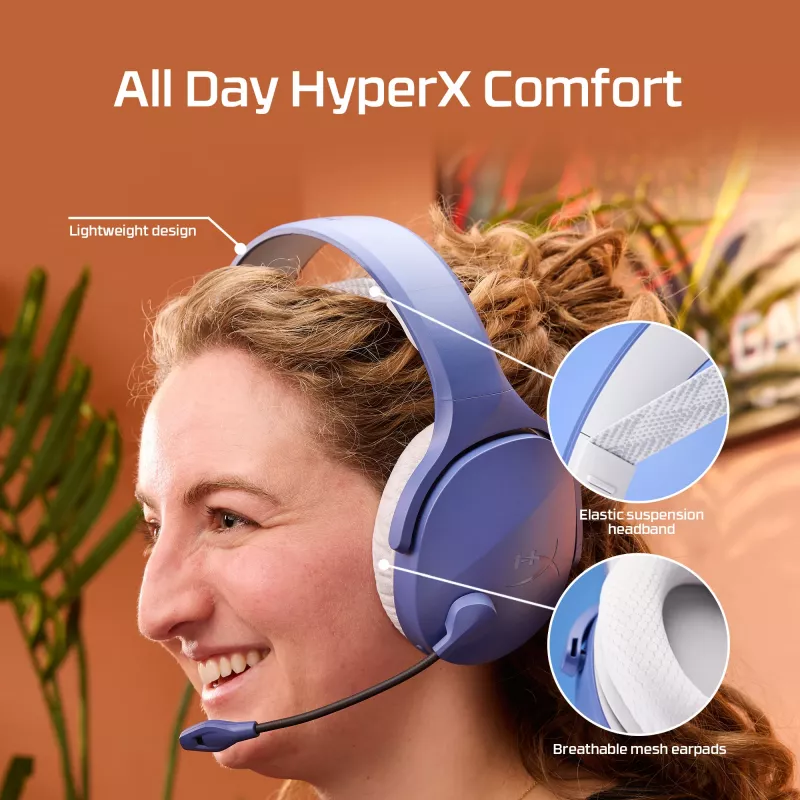 HyperX Cloud Jet - Headset de Gaming sem fios (azul-claro)