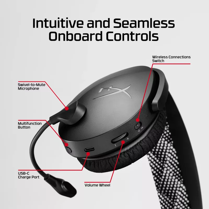 HyperX Cloud Jet - Headset de Gaming sem fios (azul-claro)