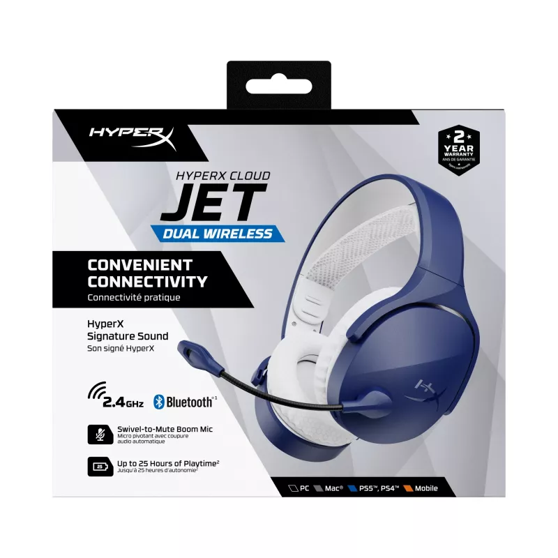 HyperX Cloud Jet - Headset de Gaming sem fios (azul-claro)