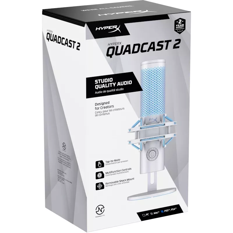 HyperX QuadCast 2 - Microfone USB (Frost)