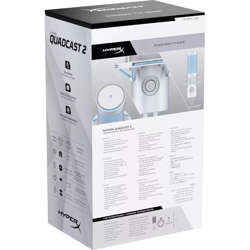 HyperX QuadCast 2 - Microfone USB (Frost)