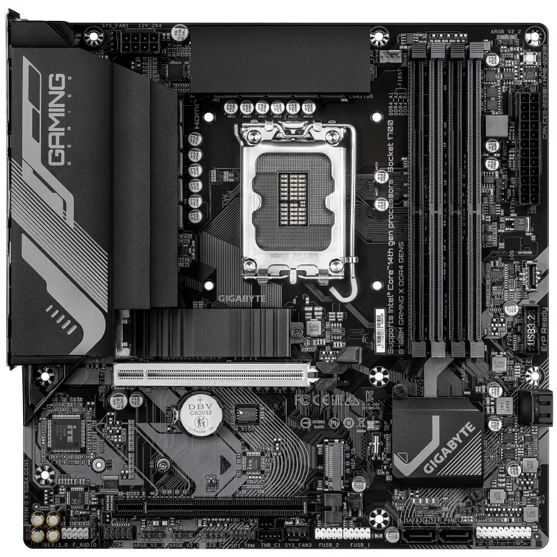 Motherboard GIGABYTE B760M GAMING X DDR4 GEN5, Micro ATX, LGA1700, B760, 4x DIMM até 128 GB, 2x PCIe 4.0 M.2, 2.5GbE