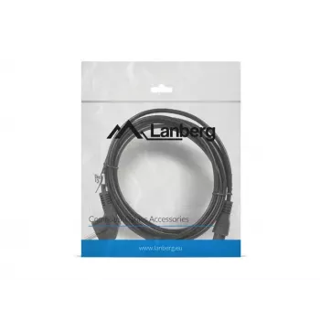 Cabo de alimentação Lanberg CA-C5CA-11CC-003-BK 3m conector fêmea C5 CEE7/7