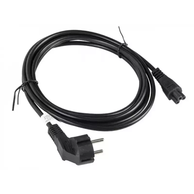 Cabo de alimentação Lanberg CA-C5CA-11CC-003-BK 3m conector fêmea C5 CEE7/7