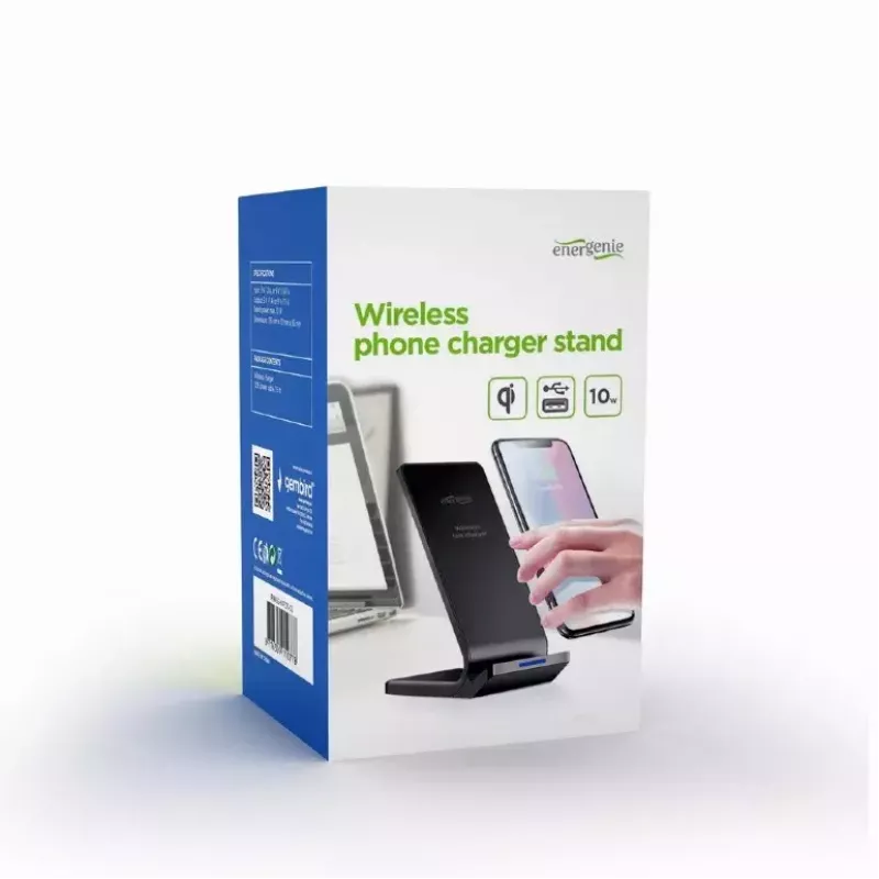 Carregador móvel Gembird EG-WPC10-02 Carregamento sem fios Smartphone preto