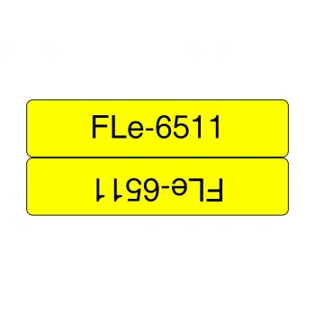 Fita de etiquetagem Brother FLE-6511 preto sobre amarelo