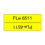 Fita de etiquetagem Brother FLE-6511 preto sobre amarelo