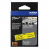 Fita de etiquetagem Brother FLE-6511 preto sobre amarelo