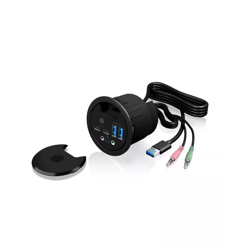 Tomada ICY BOX IB-HUB1403B antracite