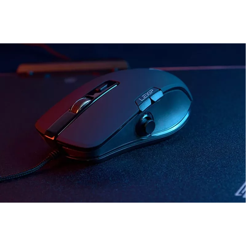 Rato gaming Lexip NP93 Neptunium Alpha — com fios, ótico, ergonómico, botões programáveis
