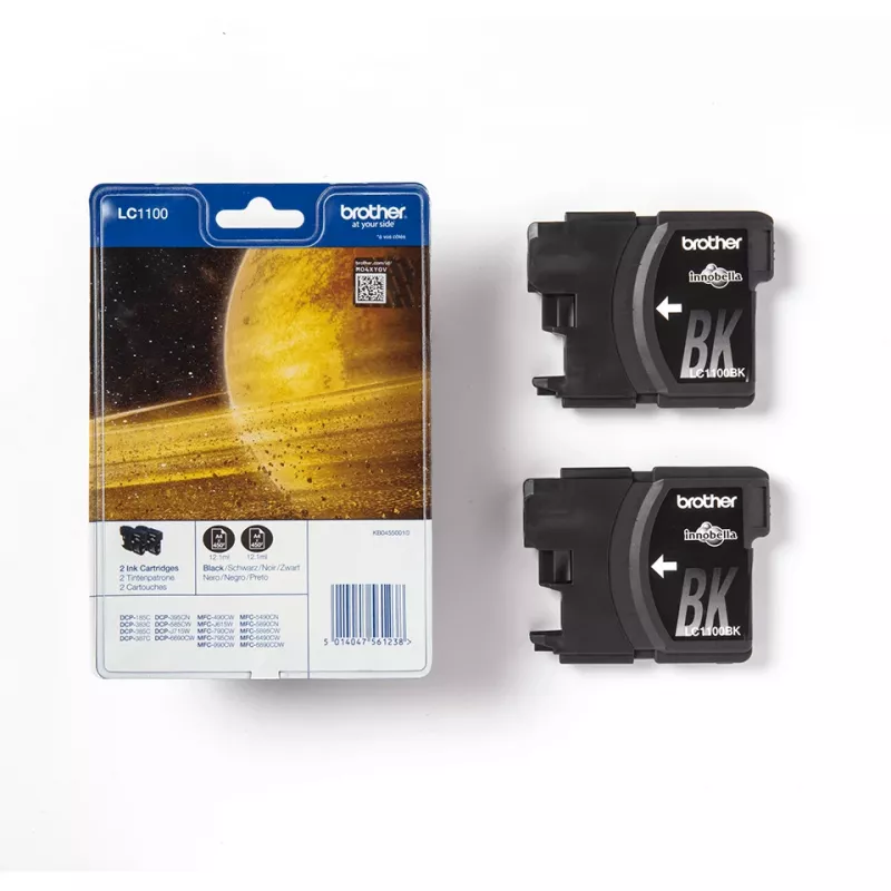Brother LC1100BKBP2 cartucho de tinta 2 unid. original preto
