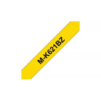 Brother M-K621BZ fita de etiquetagem preto sobre amarelo