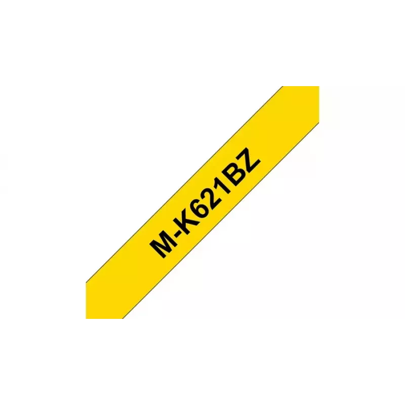 Brother M-K621BZ fita de etiquetagem preto sobre amarelo