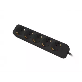 Extensão de energia Lanberg PS0-05F-0150-BK 1,5 m 5 tomadas AC interior preto