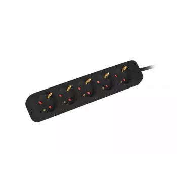 Extensão de energia Lanberg PS0-05F-0150-BK 1,5 m 5 tomadas AC interior preto