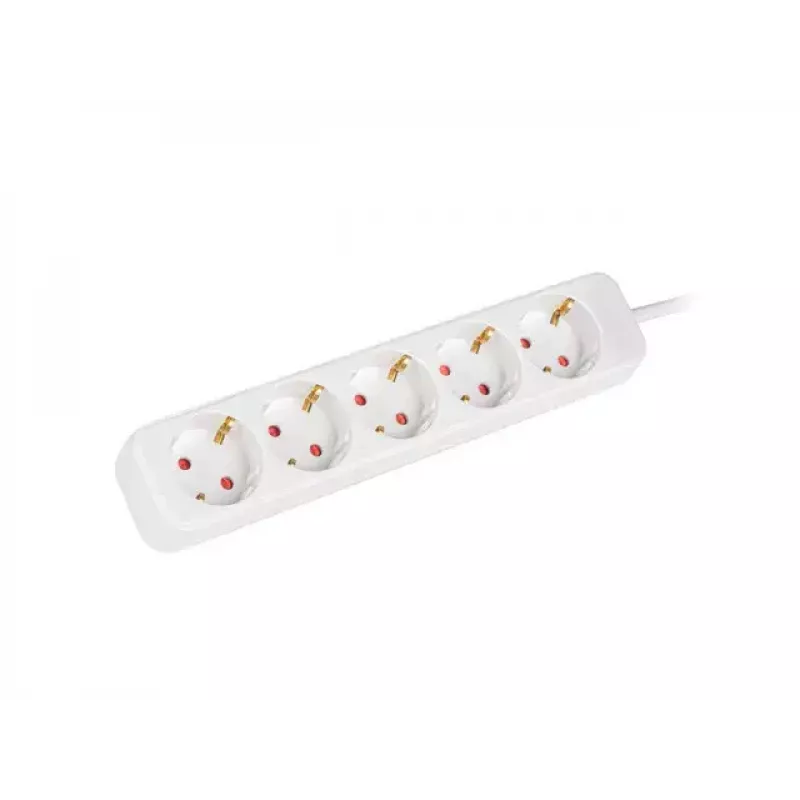 Extensão de energia Lanberg PS0-05F-0300-W 3 m 5 tomadas AC interior branco