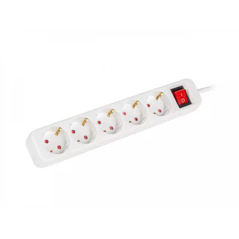 Extensão de energia Lanberg PS1-05F-0150-W 1,5 m 5 tomadas AC interior branco