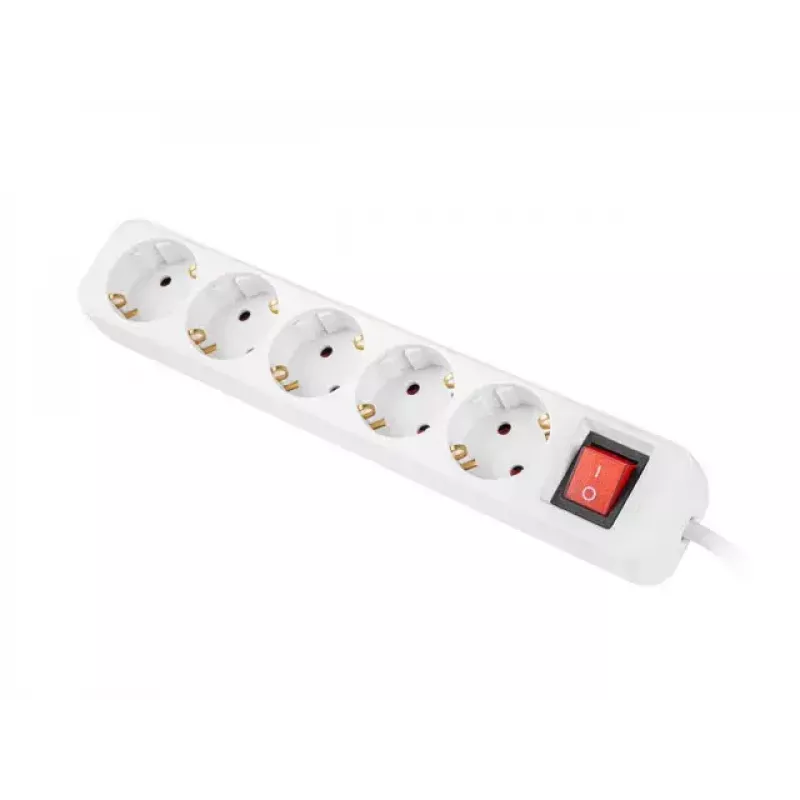 Extensão de energia Lanberg PS1-05F-0150-W 1,5 m 5 tomadas AC interior branco