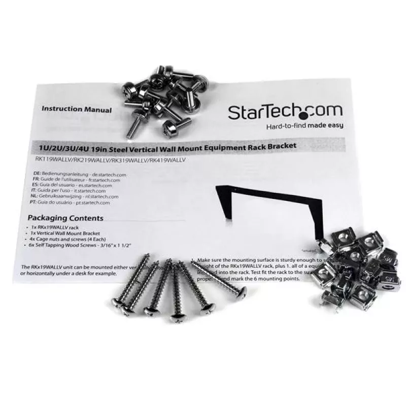 Suporte de parede vertical StarTech.com 4U 19