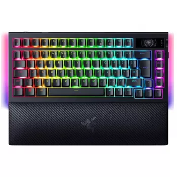 Teclado Razer BlackWidow V4 Pro Gaming USB RF Wireless Bluetooth QWERTY US preto