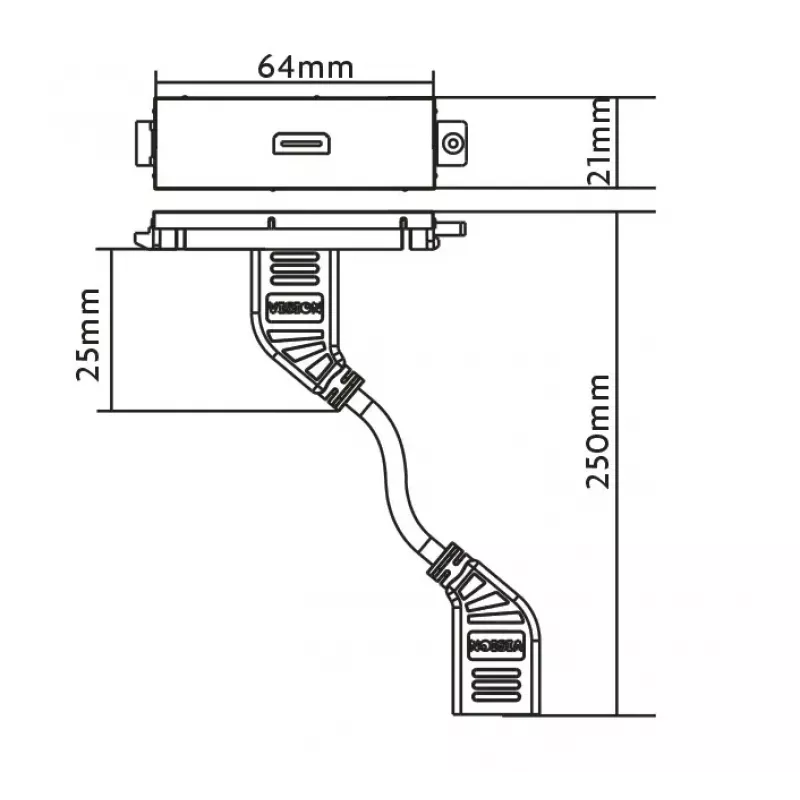 Tomada HDMI Vision TC3