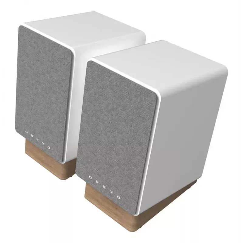 Altifalante de 2 vias Onkyo GX-30ARC — 2.0 canais, com fios e sem fios, 50 W RMS, 55–20000 Hz, cinzento/branco