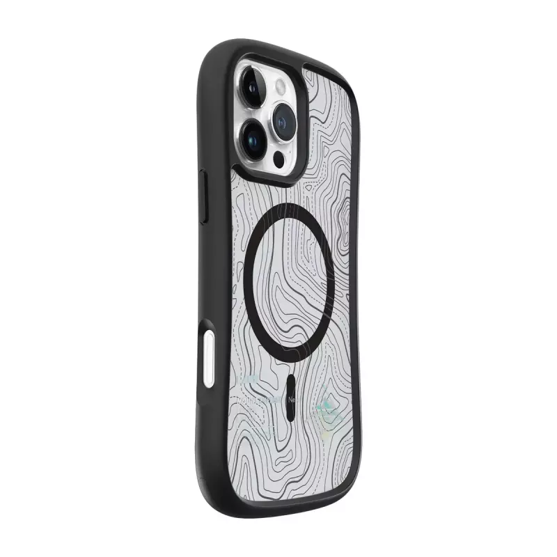 Capa LAUT POP ADVENTURE para iPhone 16 Pro transparente preta