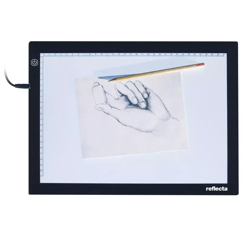 Moldura individual Reflecta LED Light Pad A4 super fina preto 31x21 cm